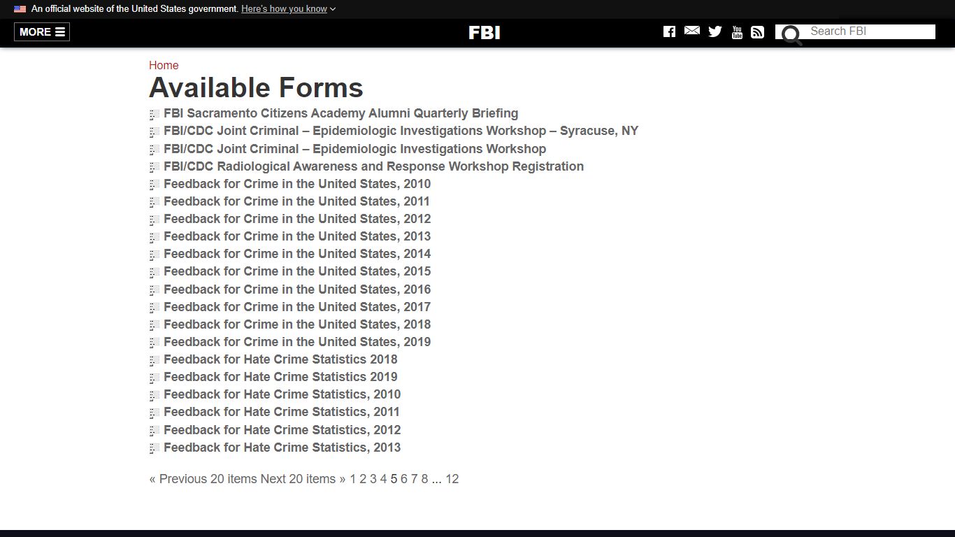 Available Forms - FBI