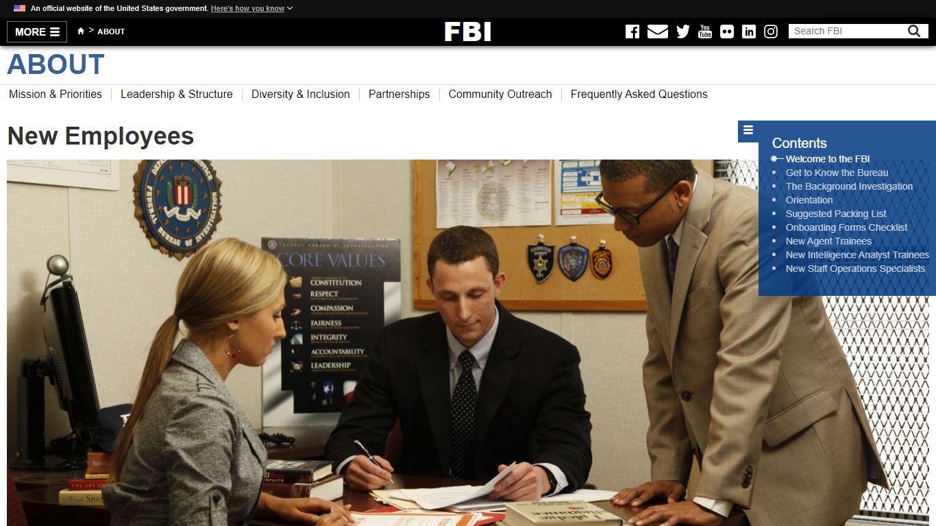 New Employees — FBI - Federal Bureau of Investigation